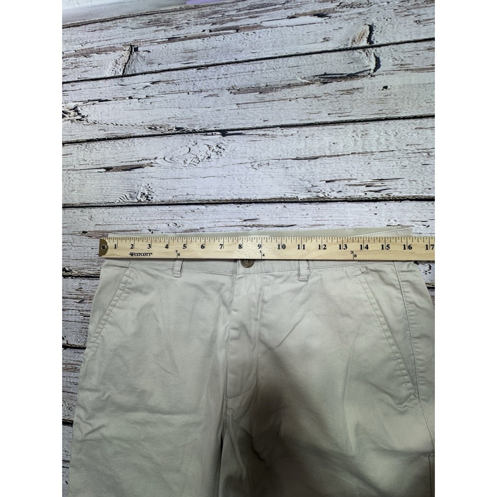 Marine Layer Men's Beige Cotton Chino Shorts Flat Front Pockets Sz 32 - Picture 7 of 8